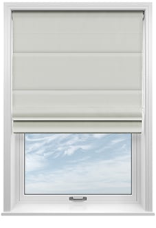 Akoya Faux Silk, Lustre Pure Silver - Motorised Roman Blind